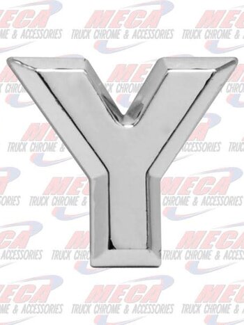 CHROME LETTER Y 1" TALL