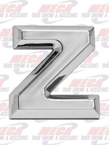 CHROME LETTER Z 1" TALL