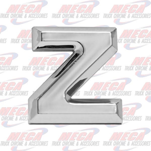 CHROME LETTER Z 1" TALL
