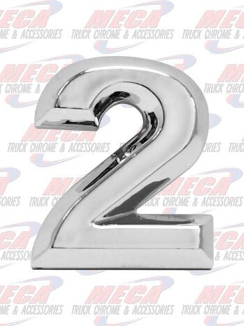 CHROME NUMBER 2 1" TALL