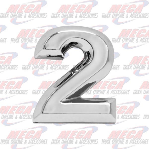 CHROME NUMBER 2 1" TALL