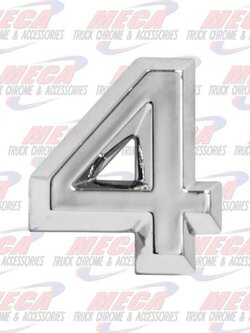 CHROME NUMBER 4 1" TALL