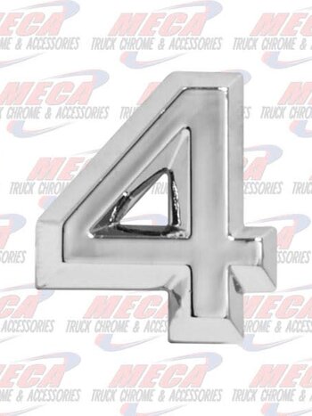 CHROME NUMBER 4 1" TALL