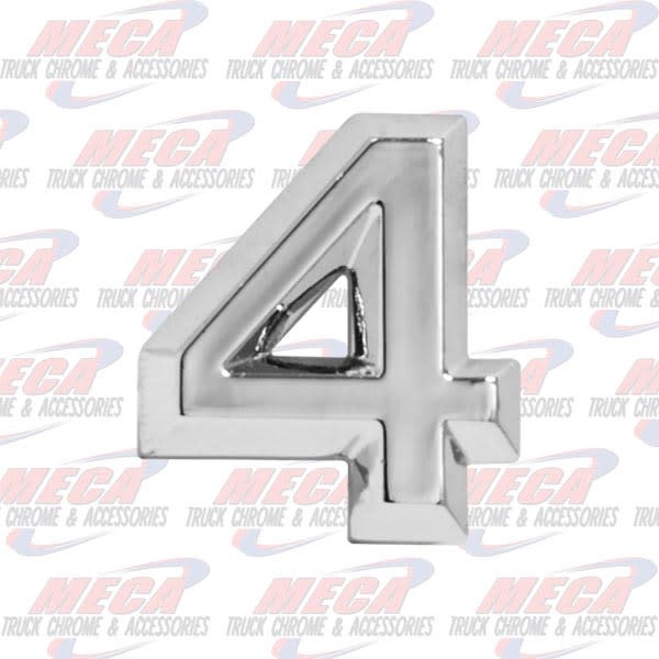 CHROME NUMBER 4 1" TALL