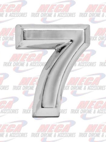 CHROME NUMBER 7 1" TALL