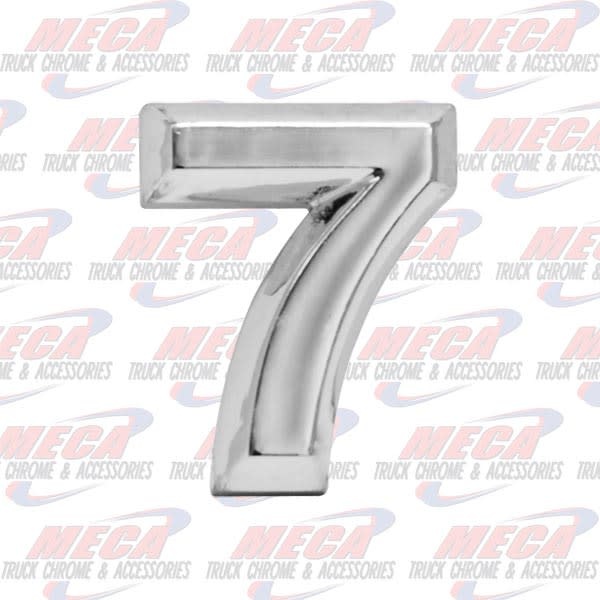 CHROME NUMBER 7 1" TALL