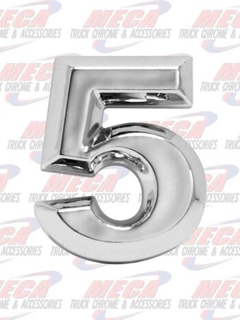 CHROME NUMBER 5 1" TALL