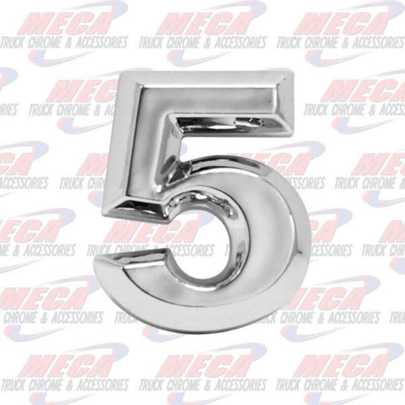 CHROME NUMBER 5 1" TALL