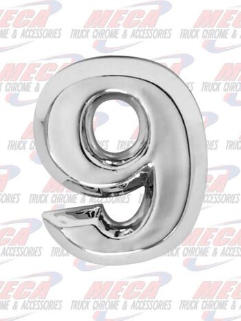 CHROME NUMBER 9 1" TALL