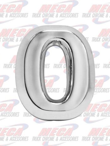 CHROME NUMBER 0 1" TALL