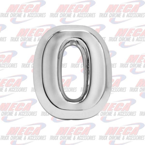 CHROME NUMBER 0 1" TALL