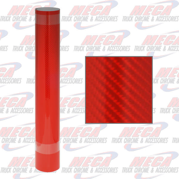 3D ADHESIVE DASH FILM RED STICKS OVER DASH PANELS