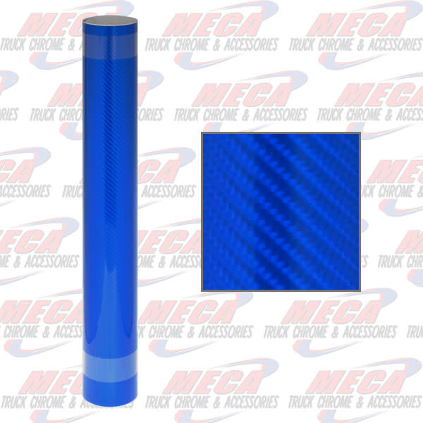 3D ADHESIVE DASH FILM BLUE STICKS OVER DASH PANELS