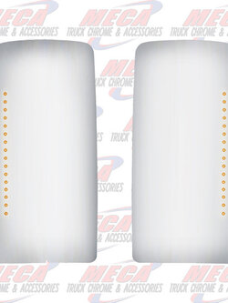 FLAT MIRROR GLASS FL STYLE W/ TAPE W/ LEDS - PAIR