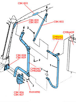 MIRROR LOOP ARM YOKE FOR NEW STYLE PB DRIVER SIDE