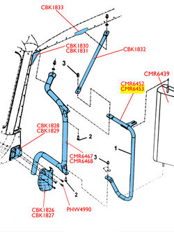 MIRROR LOOP ARM YOKE FOR NEW STYLE PB PSGR SIDE