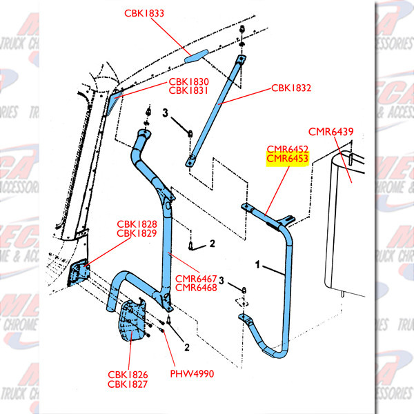 MIRROR LOOP ARM YOKE FOR NEW STYLE PB PSGR SIDE