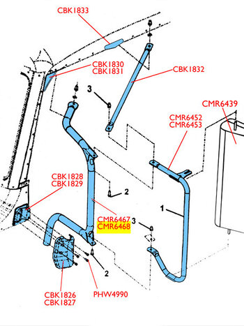 LARGE BRACKET PSG SIDE FOR NEW STYLE PB MIRRORS