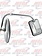 MIRROR HOOD MOUNT CURVED ARM S/S UA