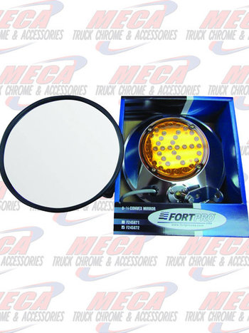 SPOT MIRROR CONVEX 8.5" W/ LED ARROW DRIVER SIDE