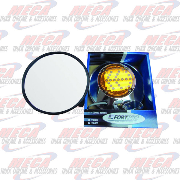 SPOT MIRROR CONVEX 8.5" W/ LED ARROW DRIVER SIDE