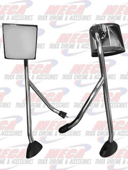 MIRROR HOOD MOUNT CHROME IHC STYLE DRIVER SIDE