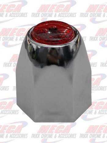 NUT COVER RED 1.5" METAL CHROME 20/TRAY
