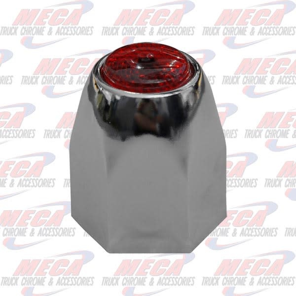 NUT COVER RED 1.5" METAL CHROME 20/TRAY