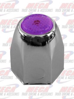 NUT COVER PURPLE 1.5" METAL CHROME 20/TRAY