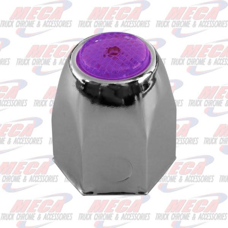 NUT COVER PURPLE 1.5" METAL CHROME 20/TRAY