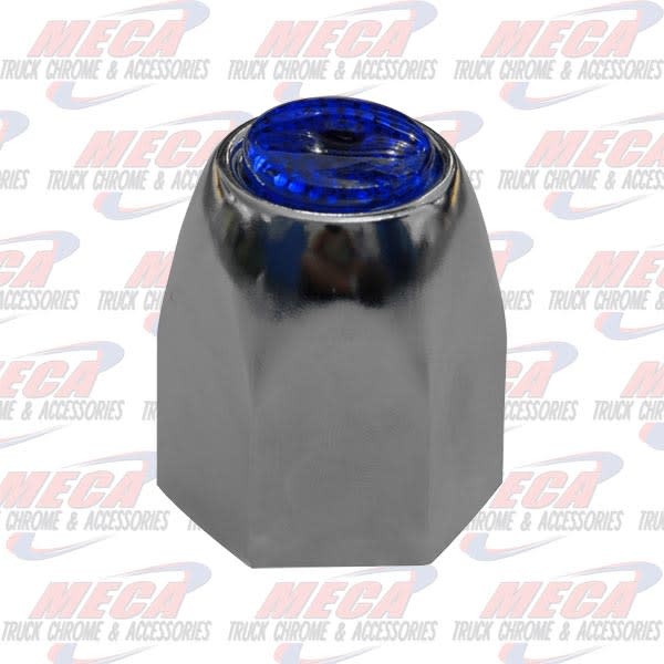 NUT COVER BLUE 1.5" METAL CHROME 20/TRAY