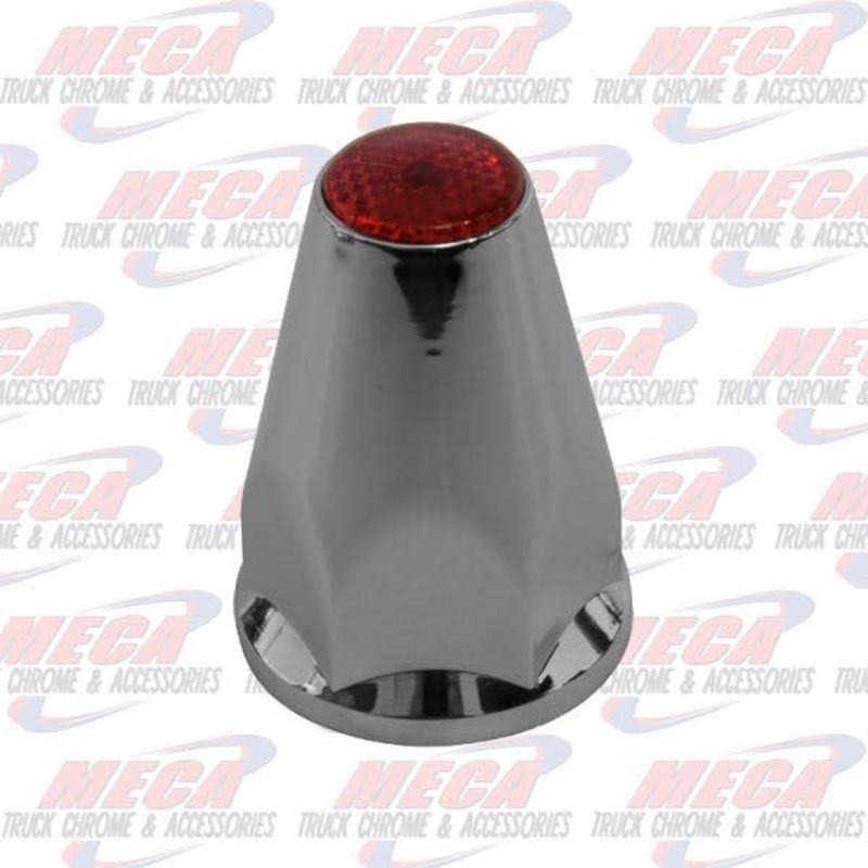 NUT COVER FLAT PUSH ON W/FLANGE 33MM *RED 20/PACK