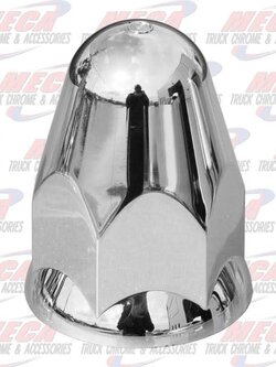 NUT COVER 1.5" ROUNDED PUSH ON PLASTIC W/ FLANGE 20/TRAY