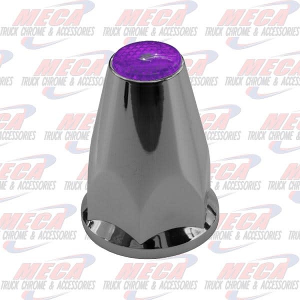 NUT COVER PLASTIC CHROM W/FLANGE 33MM *PURPLE 20PK