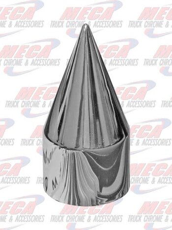 NUT COVER PLASTIC CHROME THREADED 33MM SPIKE TIP 10PK