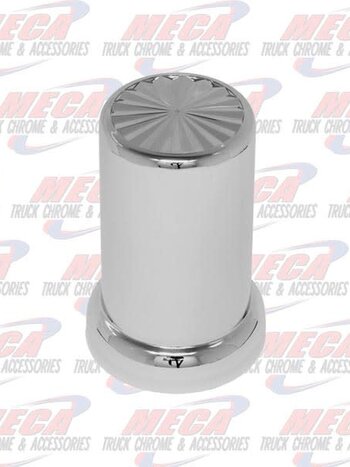 NUT COVER WITH RIPPLES W/FLANGE 33MMX3-3/8" - SCREW ON