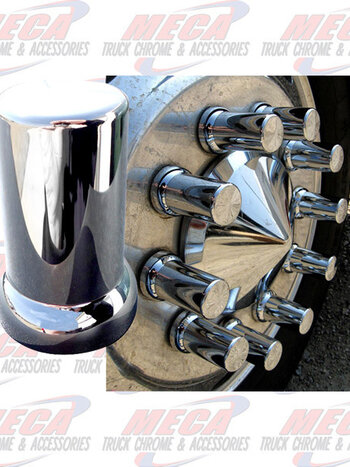 NUT COVER PUSH ON EXTRA TALL W/FLANGE 33MM FLAT TOP