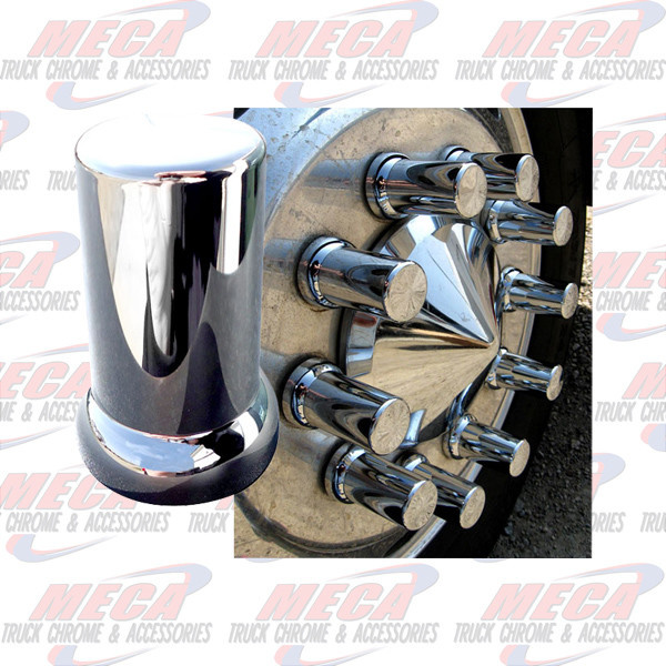 NUT COVER PUSH ON EXTRA TALL W/FLANGE 33MM FLAT TOP