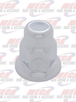 NUT COVER METAL CHROME TALL W/FLANGE 33MM 10PK