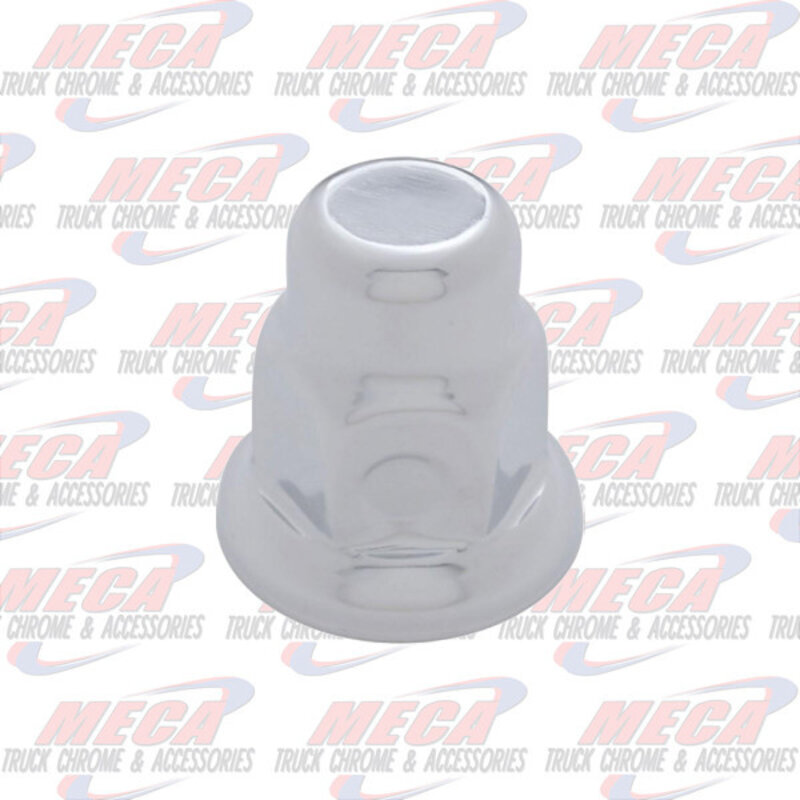 NUT COVER METAL CHROME TALL W/FLANGE 33MM 10PK