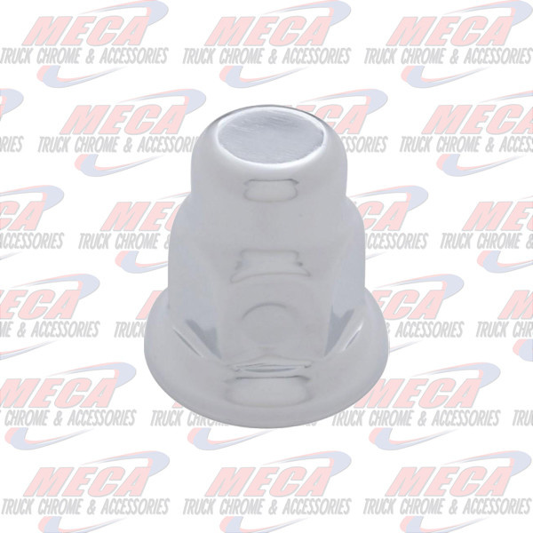 NUT COVER METAL CHROME TALL W/FLANGE 33MM 10PK