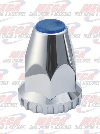 NUT COVER BLUE FLAT TOP THREADED 33MM EACH 10PACK