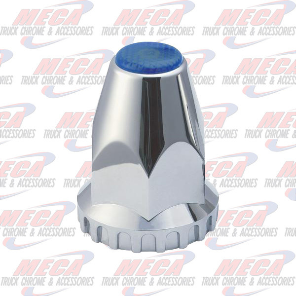 NUT COVER BLUE FLAT TOP THREADED 33MM EACH 10PACK