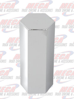 NUT COVER PLASTIC HEX FLAT TOP SCREW-ON 33MM X 5"H
