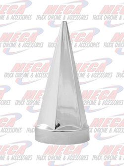 NUT COVER CROME PLASTIC HEX PYRAMD SCREW-ON NUT CVR 33MM X 4-3/4"H