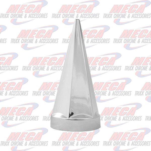 NUT COVER CROME PLASTIC HEX PYRAMD SCREW-ON NUT CVR 33MM X 4-3/4"H