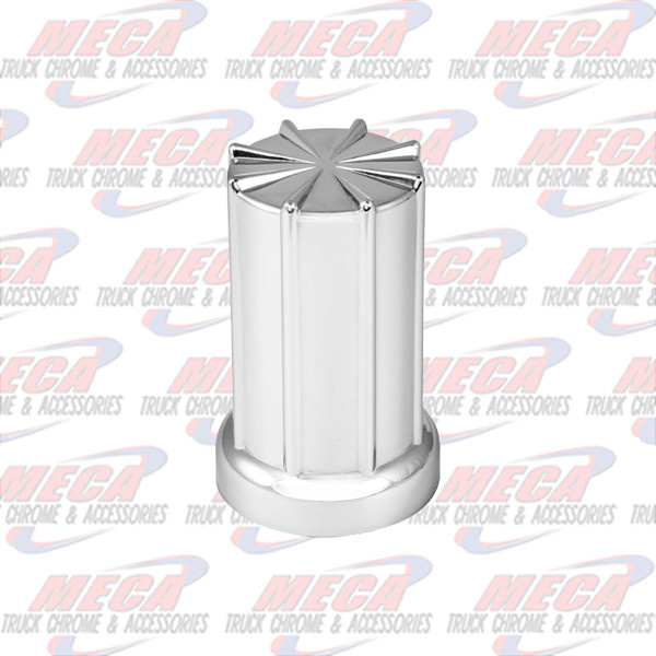 NUT COVER PLASTIC 8 SPOKE SCREW-ON 33MM X 3-3/8" H