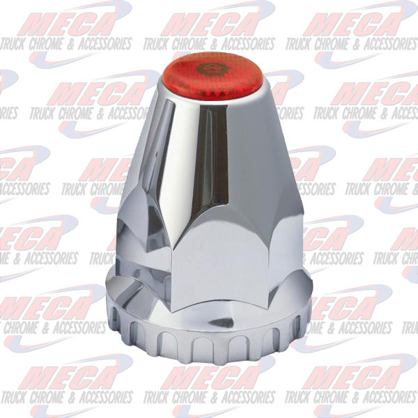 NUT COVER RED FLAT TOP THREADED 33MM EACH 10PACK