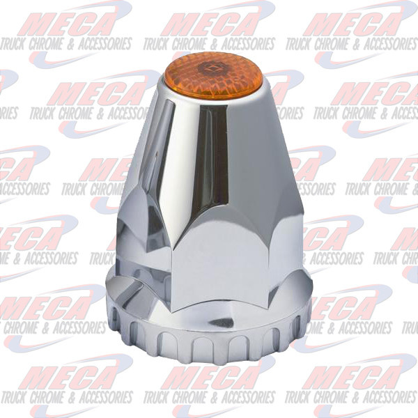 NUT COVER AMBER FLAT TOP THREADED 33MM EACH 10PACK