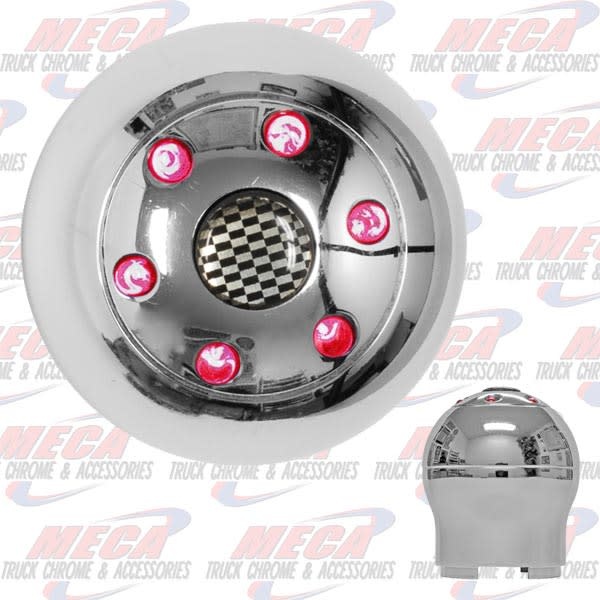 GEARSHIFT KNOB OLD (D) STYLE 9 SPEED W/ RED LED'S